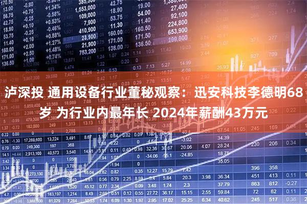 泸深投 通用设备行业董秘观察:迅安科技李德明68岁 为行业内最年长 2024年薪酬43万元